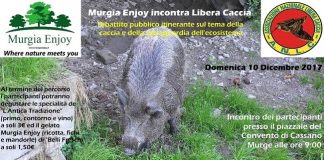 locandina incontro murgia enjoy e libera caccia