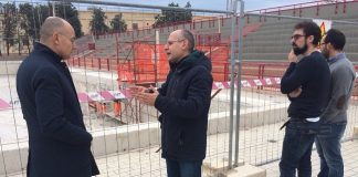 sopralluogo assessore galasso nello Stadio del nuoto