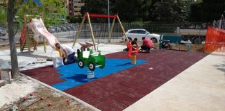 nuova area giochi nel giardino triggiani