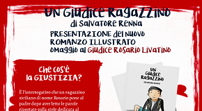 locandina presentazione romanzo'un giudice ragazzino' di salvatore renna