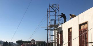 lavori in corso su lastrico solare scuola galilei