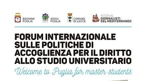 locandina forum internazionale su accoglienza e diritto allo studio universitario