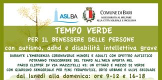 tempo verde per persone con spettro autismo - locandina