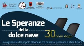 al via il programma di iniziative per il trentennale dell'arrivo della vlora - locandina convegno