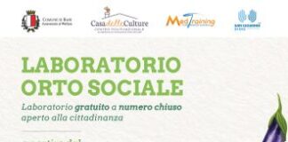 locandina laboratorio di orto sociale negli spazi all’aperto del centro polifunzionale casa delle culture