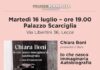 locandina presentazione libro Chiara Boni con copertina del libro stesso