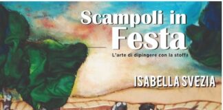 locandina della mostra Scampoli in Festa di Isabella Svezia