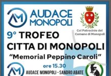 locandina Trofeo Città di Monopoli, con orari e incontri