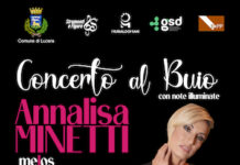 Locandina Concerto al buio con Annalisa Minetti a Lucera