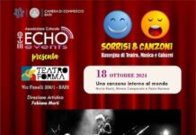 locandina dell'evento Una canzone intorno al mondo a Bari.Prende il via Sorrisi e canzoni