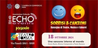 locandina dell'evento Una canzone intorno al mondo a Bari.Prende il via Sorrisi e canzoni