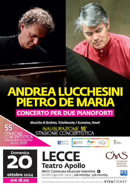 locandina Concerto di Andrea Lucchesini e Pietro De Maria 20 ottobre